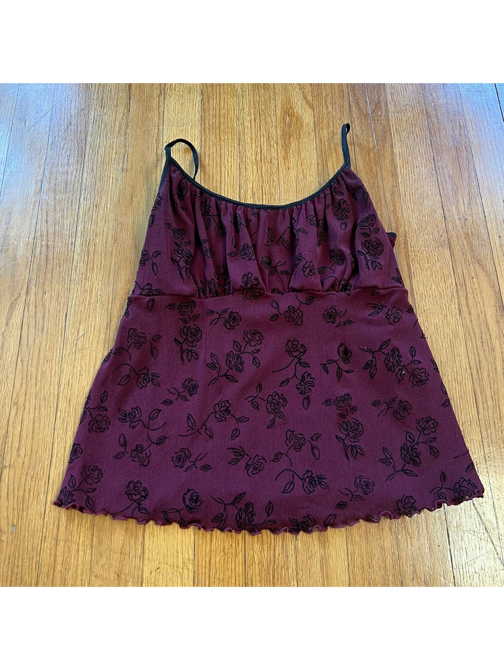 Y2K floral babydoll top